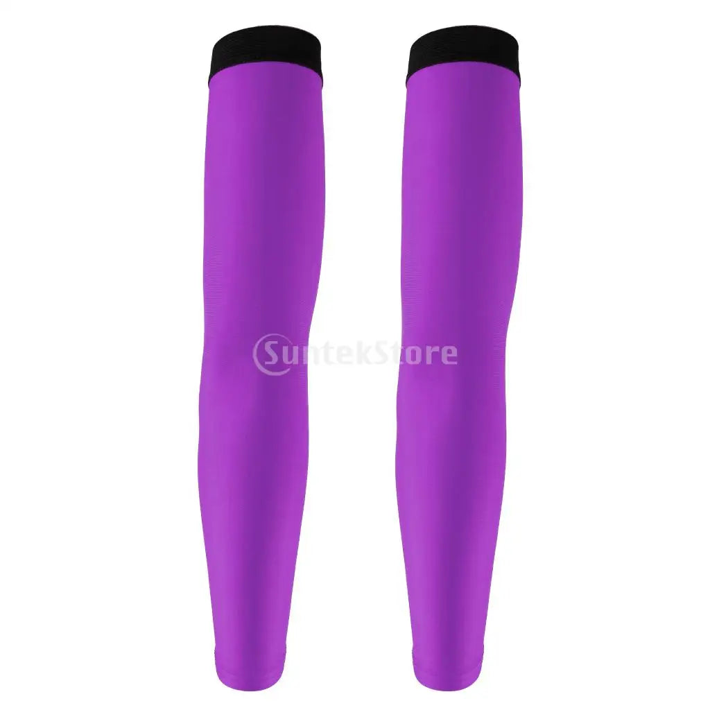Bike Cycling Golf Arm Sleeves Sun UV Protection Bicycle Arm Warmer Red Elbow Pad Fitness Armguards Sports Cycling Arm Warmers