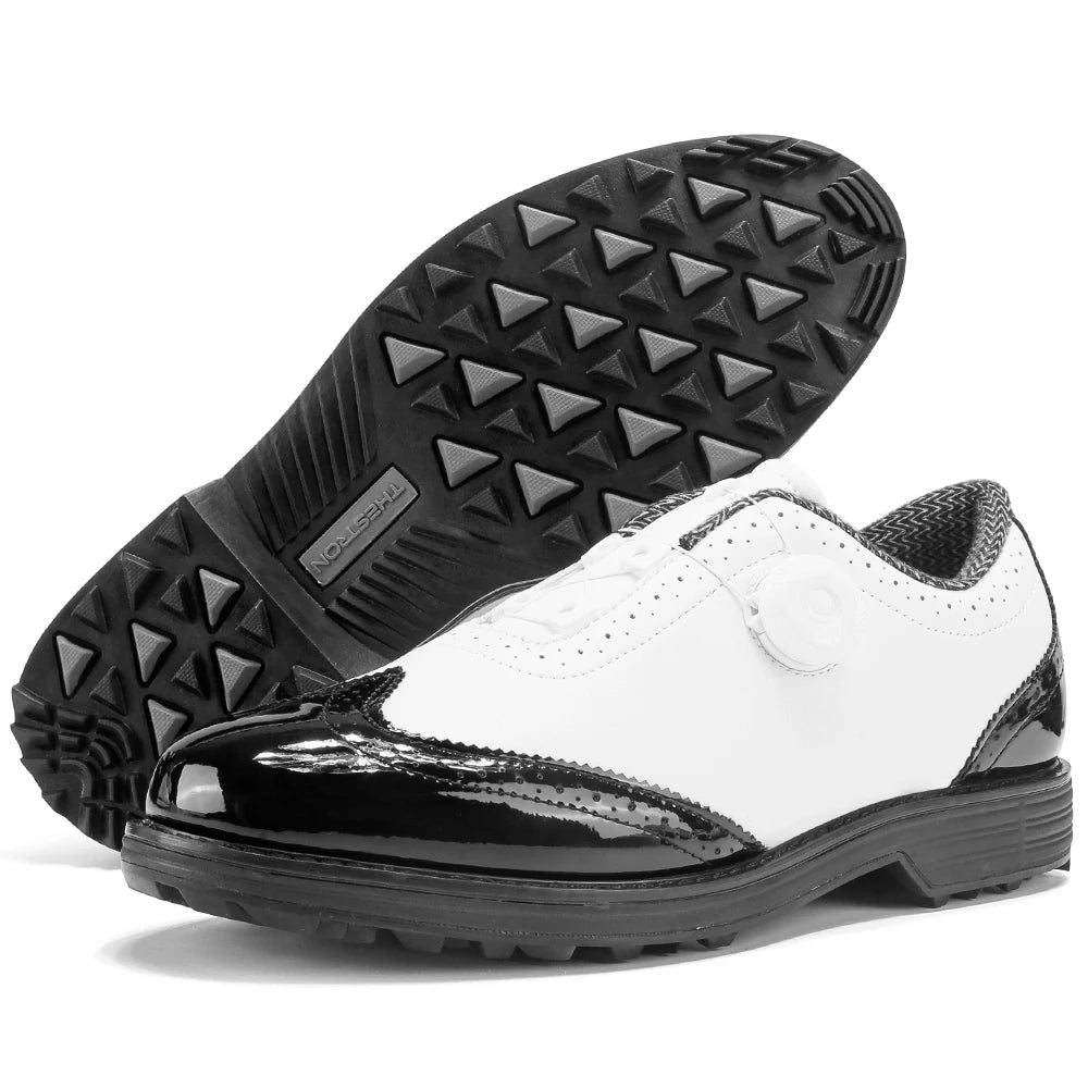 New Men's Golf Shoes Are Easy To Put On And Take Off. Made Of Genuine Leather Material, They Are Non Slip And Casual Sports Shoe