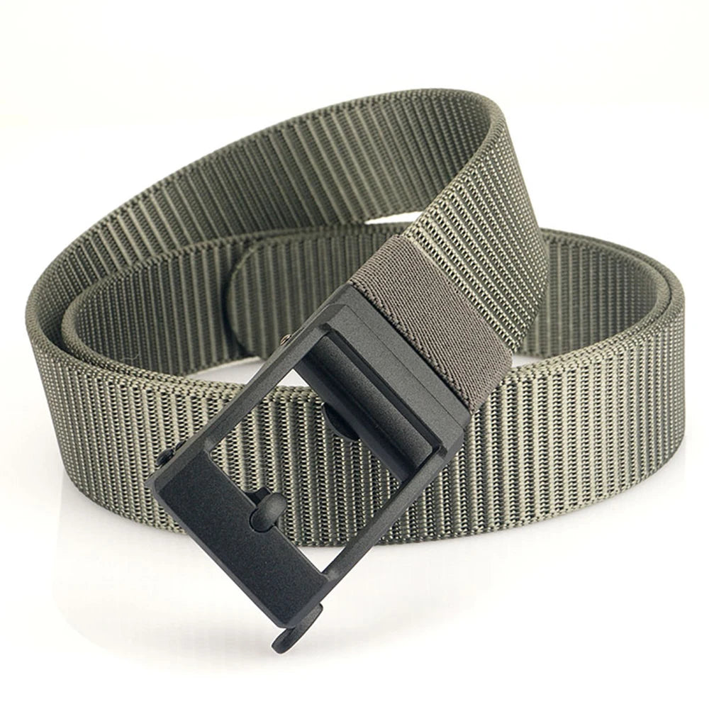 TUSHI New Golf Sports Belt for Men Tactical Belt Metal Automatic Buckle Tough Nylon Men Military Belt 120-150CM Big Size Belts