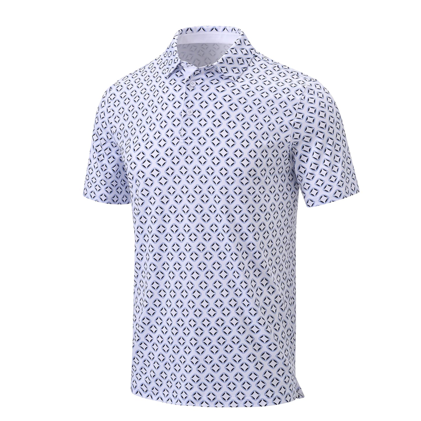 Summer Mens Golf Polo Shirts Quick Dry Print Tee Shirts Moisture Wicking Performance T-shirt Business Casual Polo Shirt