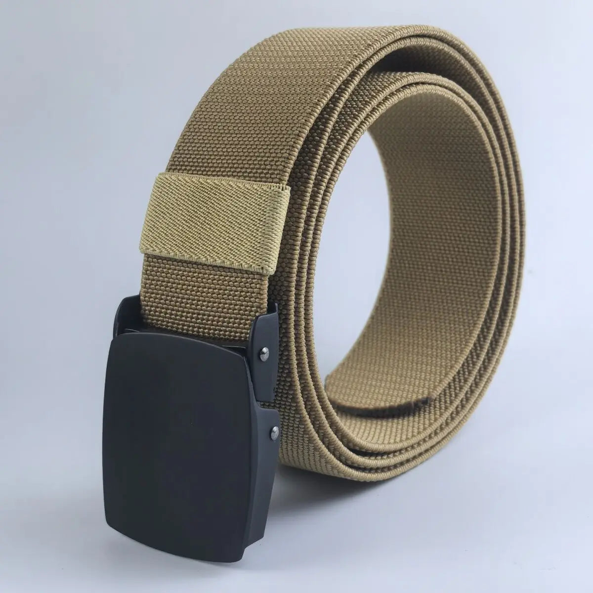 New Golf Sports Elastic Belt Fashion Belt Metal Automatic Buckle Tough Stretch Nylon Men Work belt 120CM Big Size Belts