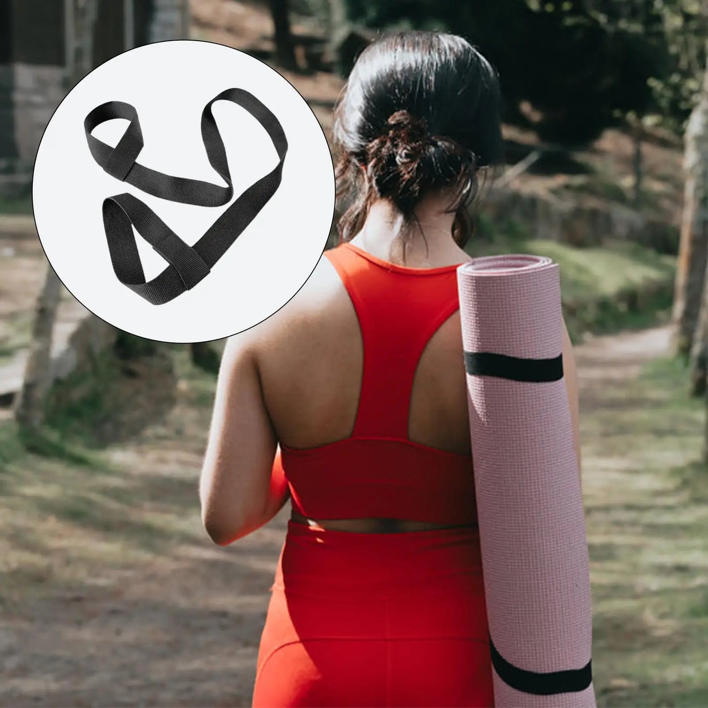 Portable Yoga Mat Belts Yoga Mat Shoulder Carrier Adjustable Yoga Straps Exercise Stretch Yoga Belts Fitness Gym Sports Rope