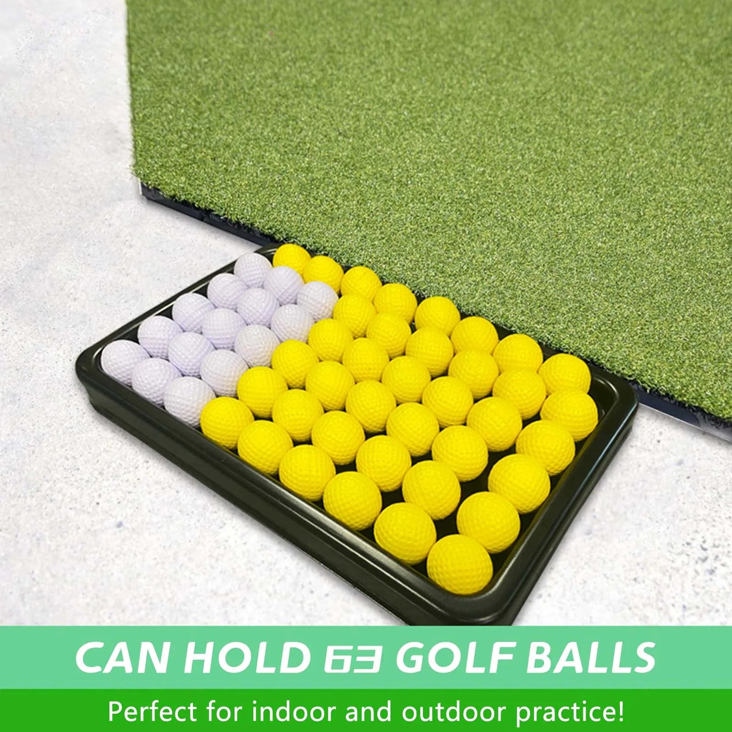ABS Golf Ball Tray Heavy Duty Large Capacity Golf Practice Accessories Storage Box For Driving Range
