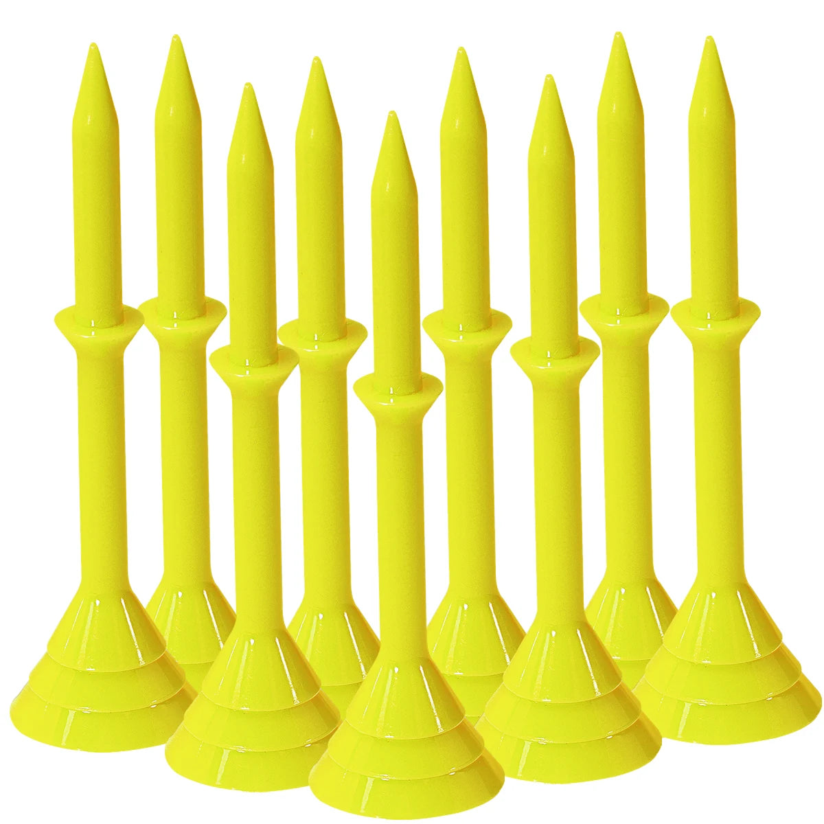 Golf accessories 50 Pcs Golf Tees Plastic 3 1/4 83mm Unbreakable Upgrade Reusable Big Cup Reduce Friction Side Spin Bulk
