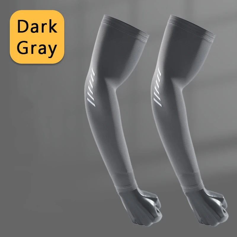 Arm Sleeves For Men Sports Cycling Breathable Arm Elbow Cover UV Sun Protection Outdoor Sunscreen Cooling Fishing Sleeves