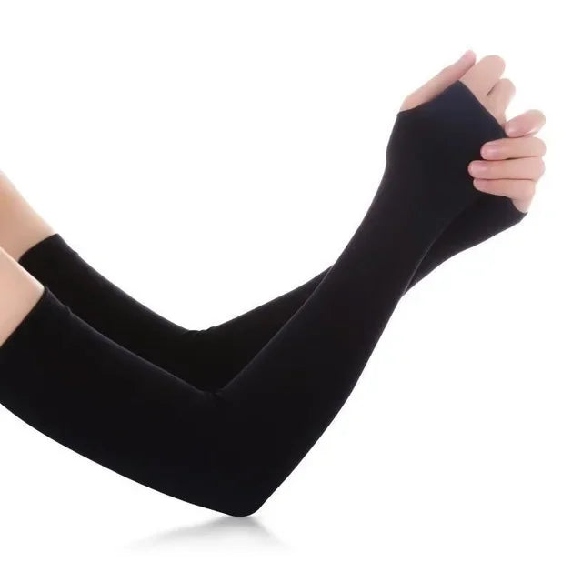 Unisex Arm Sleeve Safety Sleeve Sun UV Protection Sleeves Arm Cover Cooling Warmer Running Golf Cycling Long Arm Sleeve