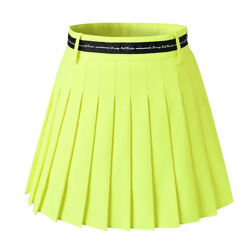 Golf Skirts For Women High Waist Double Layer Pleated Skirt Gym Sports Fitness Running Yoga Soft Athletic Workout Skort