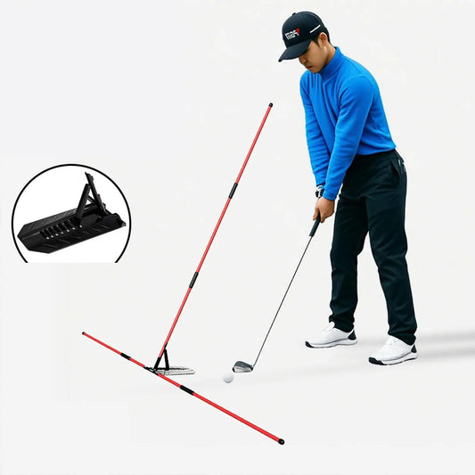 Golf Alignment Stick Holder Beginners Gift Golf Swing Trainer Practice Rod for Indoor Outdoor Yard Golf Course Accessories