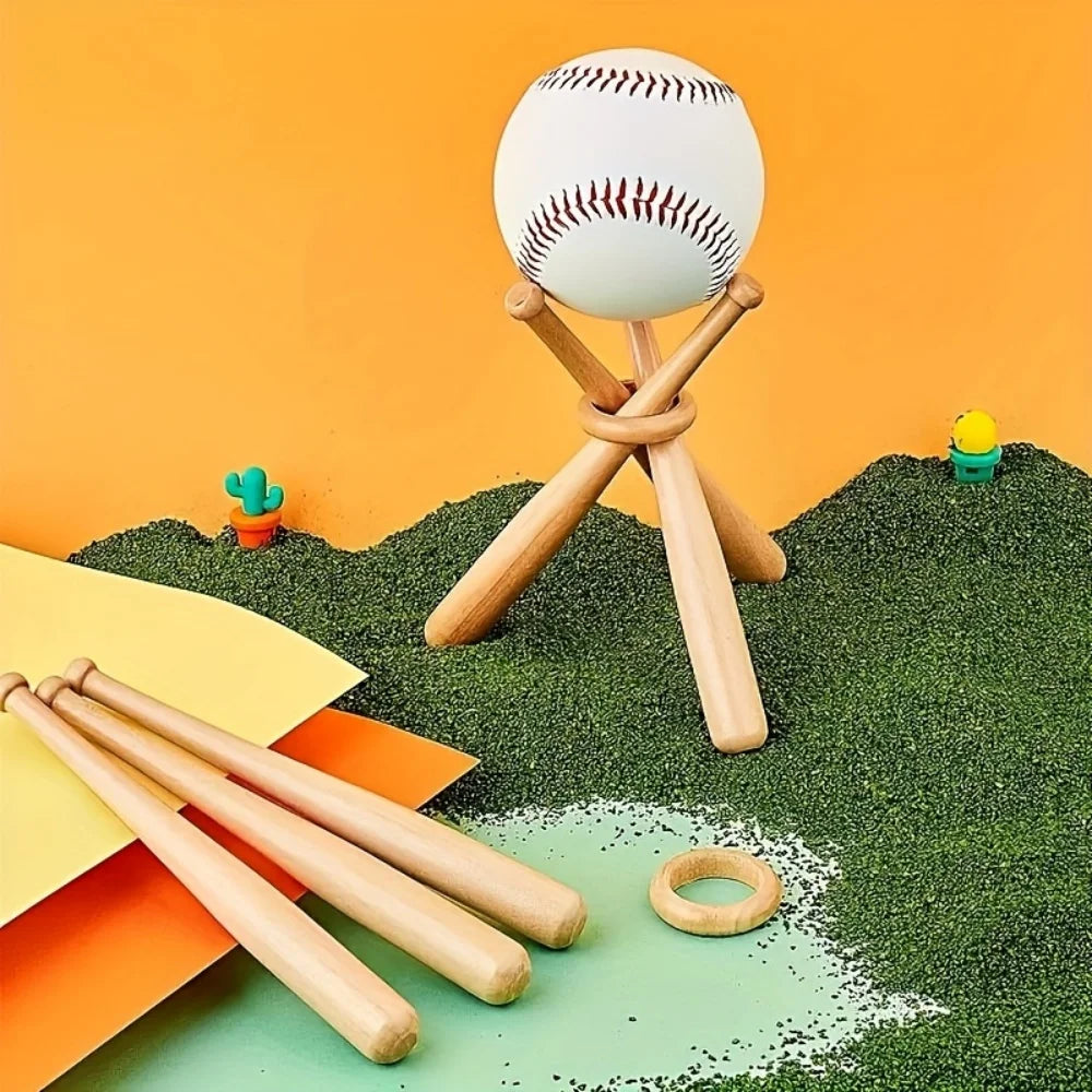 Beisbol Softball Baseball Accessories Mini Baseball Bat Display Stand Golf Tennis Ball Support Bracket DIY Triangle Base
