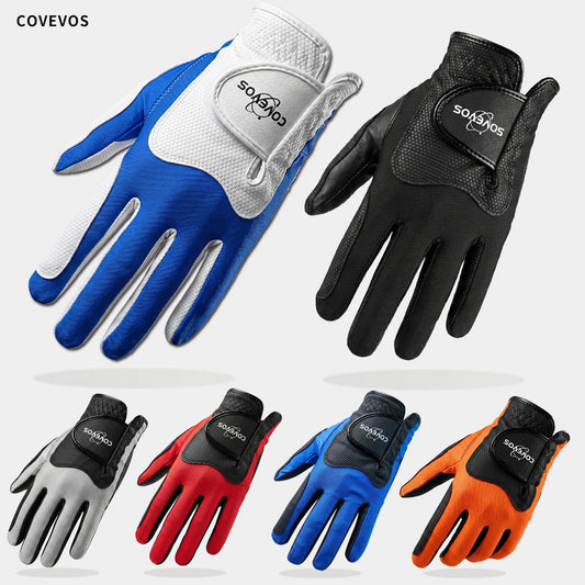 Golf gloves, non-slip, soft and elastic, available in six colors, suitable for all weather conditions, unisex.