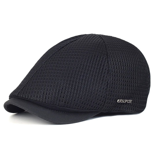 New Summer Mens Hats Breathable Mesh Newsboy Caps Outdoor Gorro Hombre Boina Golf Hat Fashion Casual Solid Flat Cap Women