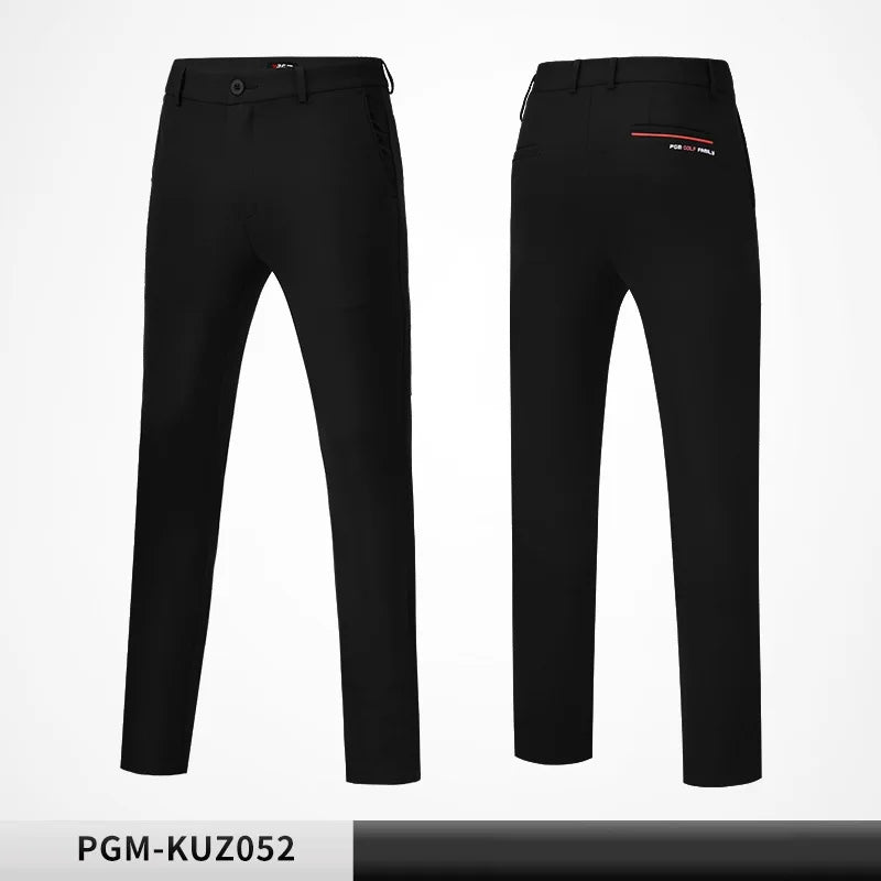 PGM Men Golf Pants Male Spring Autumn Trousers High-Elastic Casual Golf Tennis Long Pants Slim Fit Soft Sports Pant XXS-XXXL