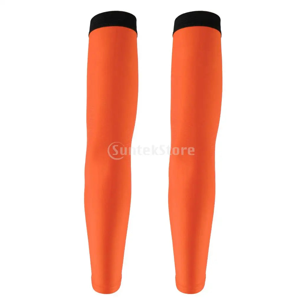 Bike Cycling Golf Arm Sleeves Sun UV Protection Bicycle Arm Warmer Red Elbow Pad Fitness Armguards Sports Cycling Arm Warmers