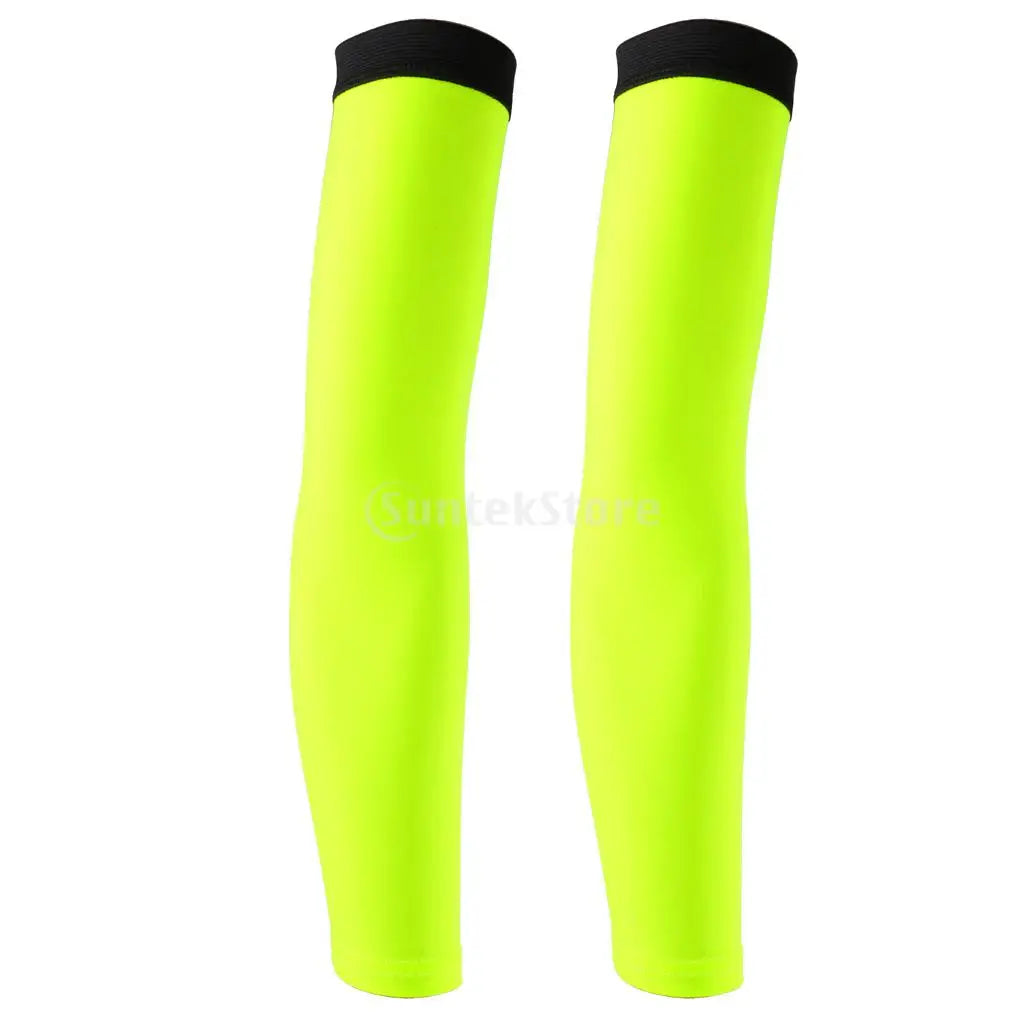Bike Cycling Golf Arm Sleeves Sun UV Protection Bicycle Arm Warmer Red Elbow Pad Fitness Armguards Sports Cycling Arm Warmers