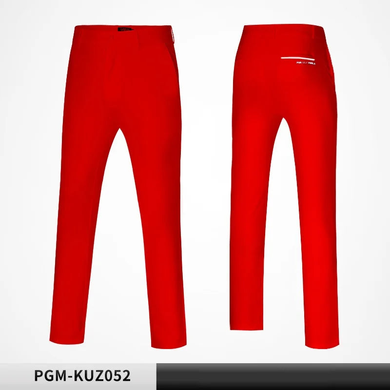 PGM Men Golf Pants Male Spring Autumn Trousers High-Elastic Casual Golf Tennis Long Pants Slim Fit Soft Sports Pant XXS-XXXL