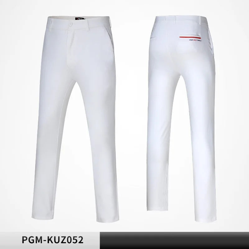 PGM Men Golf Pants Male Spring Autumn Trousers High-Elastic Casual Golf Tennis Long Pants Slim Fit Soft Sports Pant XXS-XXXL