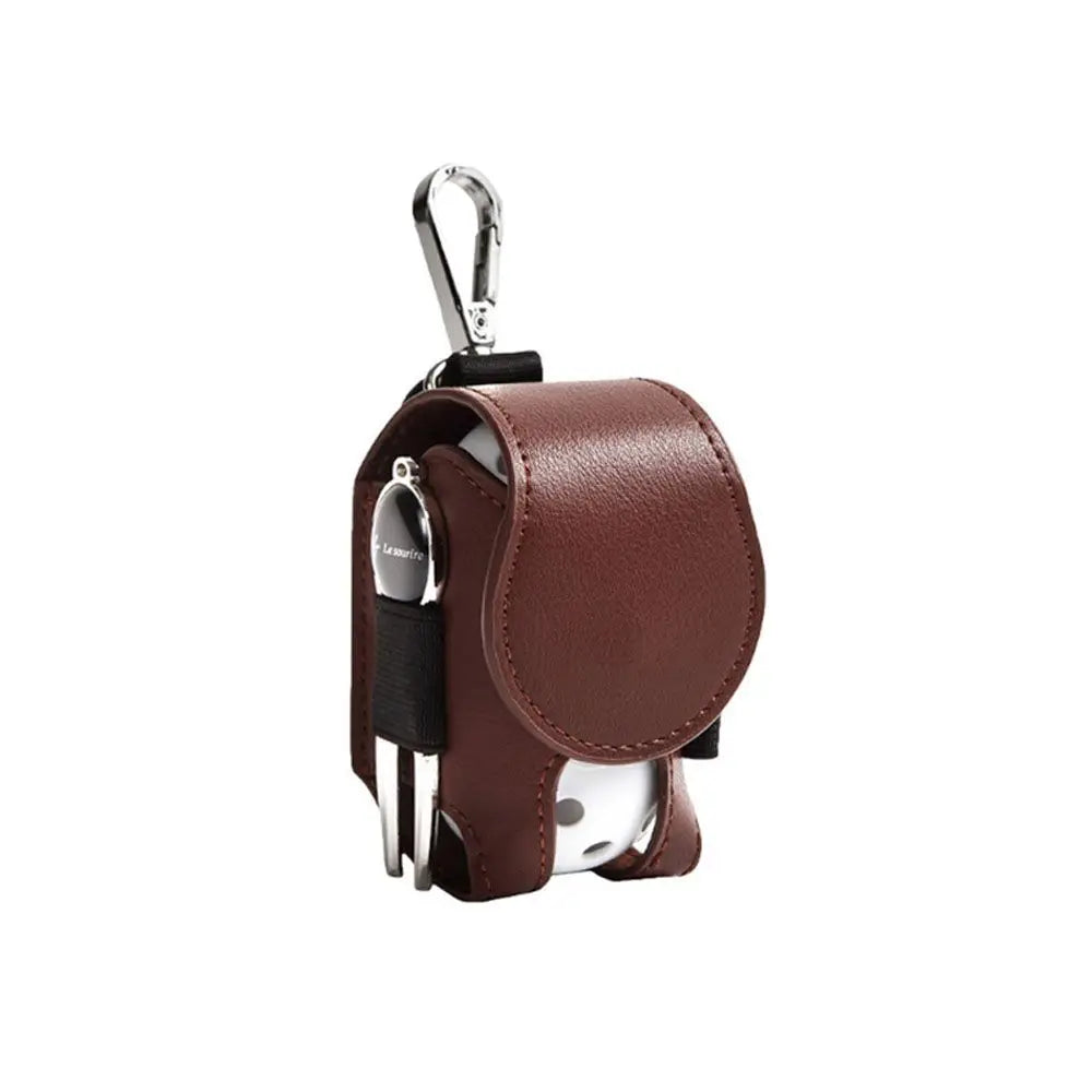 Golf Accessories Storage Bag Leather Pocket Golf Ball Container Golf Waist Holder Bag Golf Ball Storage Pouch Golf Ball Pouch