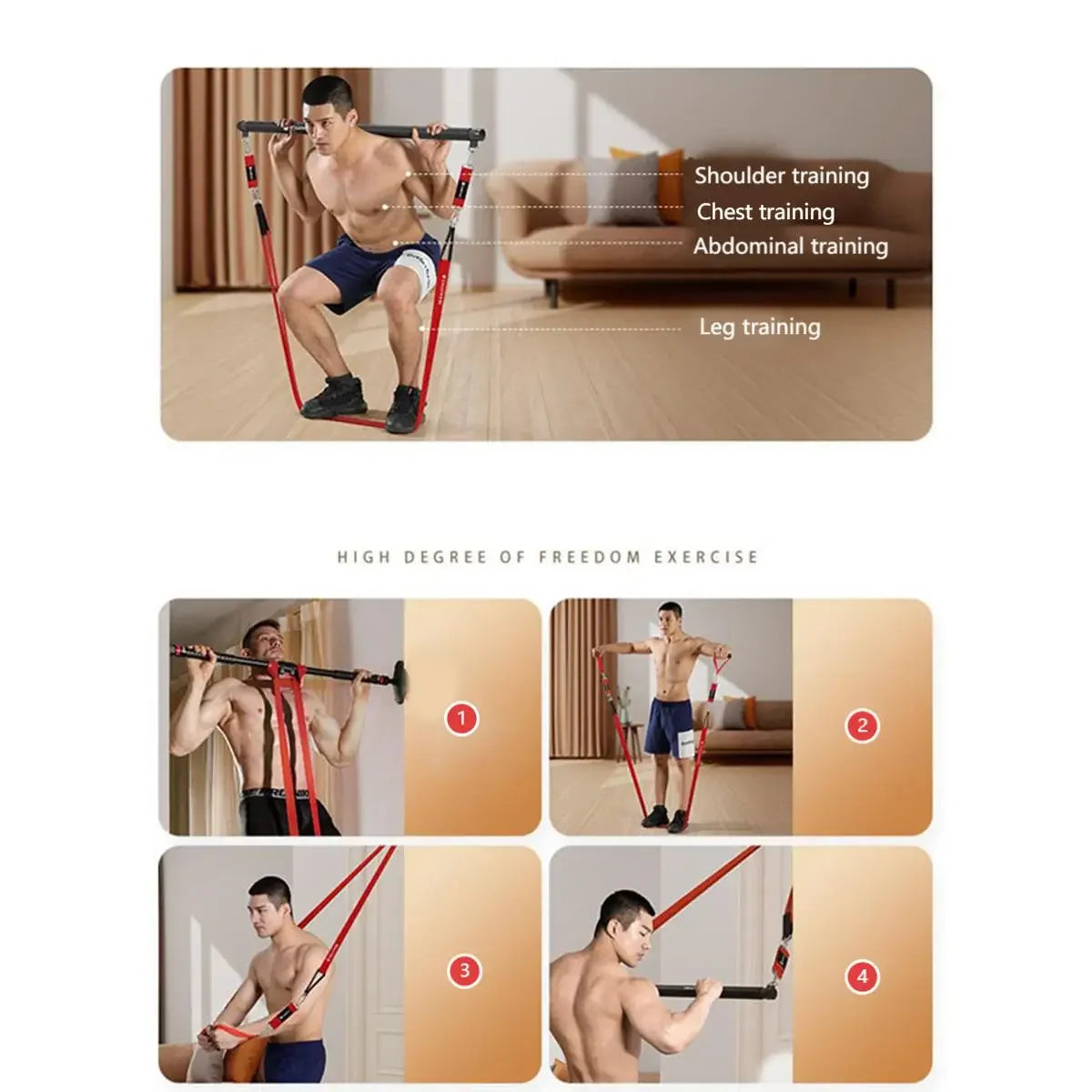 Fitness Elastic Band Fitness Enthusiast Resistance Tension Band Strength Training Yoga Waist and Leg Tension Rope Auxiliary Band