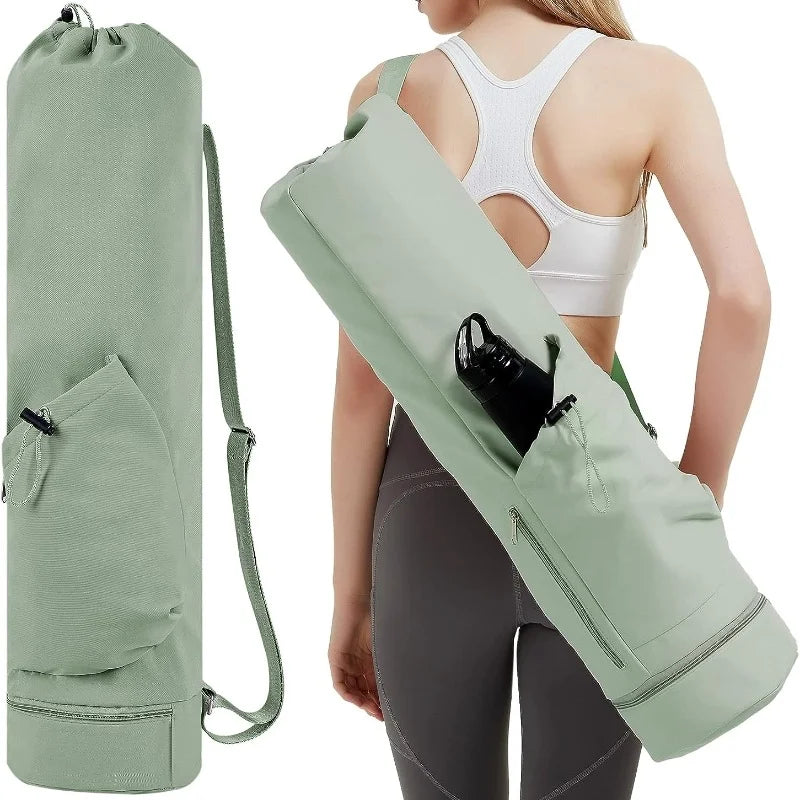 Fitness Sports Yoga Mat Bag Multifunction Pocket Yoga Carrier Knapsack Large Capacity Storage Yoga Mat Holder
