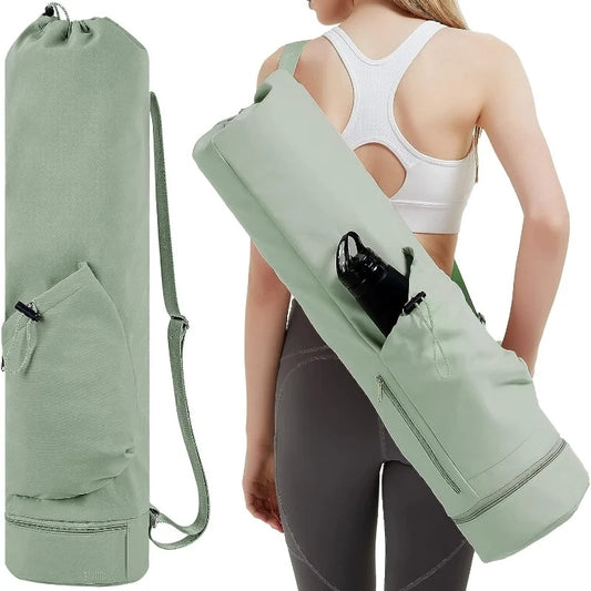 Fitness Sports Yoga Mat Bag Multifunction Pocket Yoga Carrier Knapsack Large Capacity Storage Yoga Mat Holder