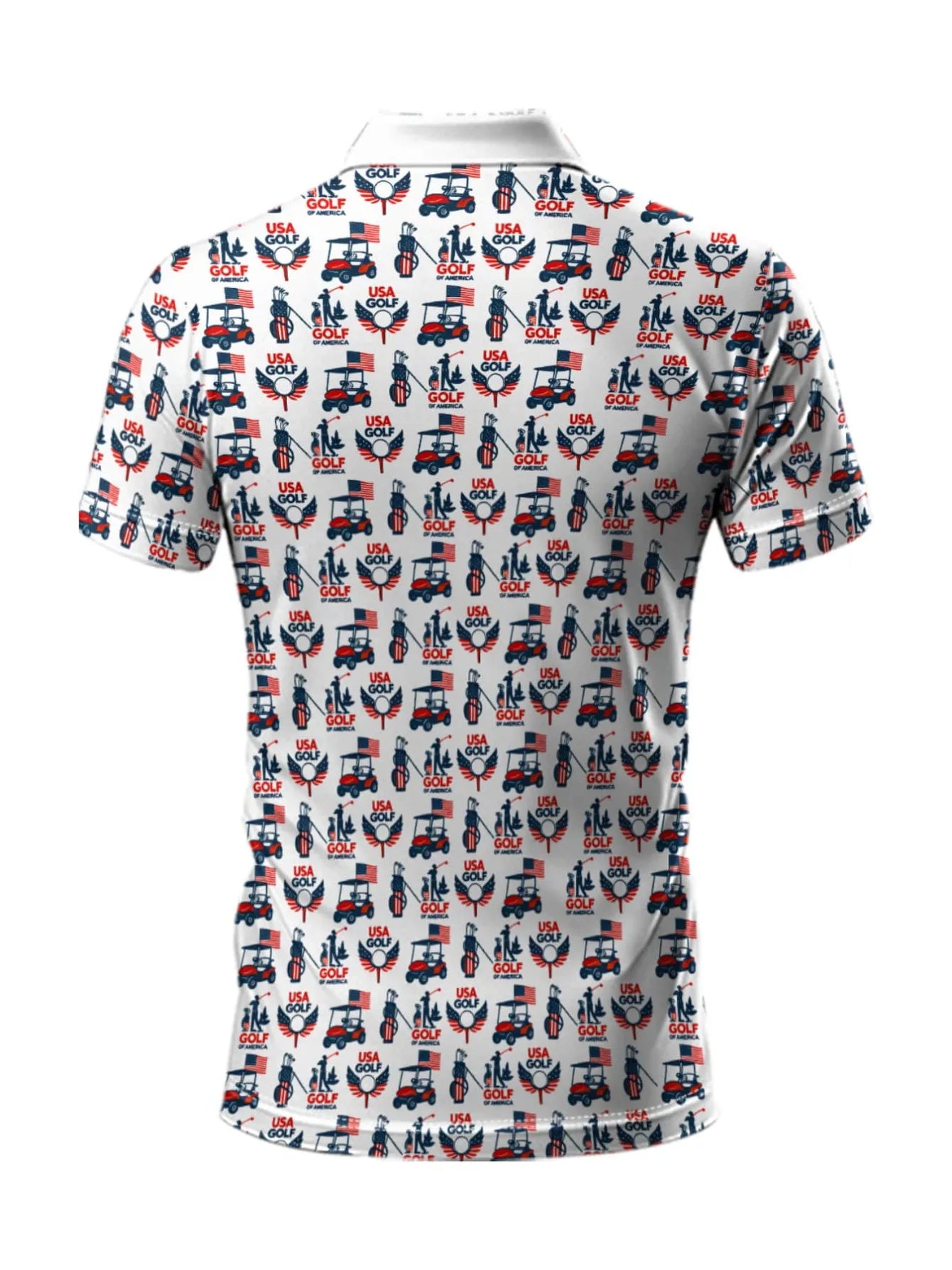 2026 Latest Men's 3D Printed Short Sleeve Shirt - American Golf Theme Pattern - Comfortable, Breathable, Quick-Drying