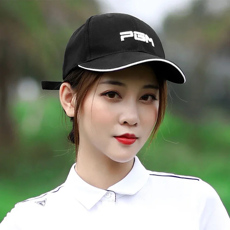 Golf Caps Adjustable Hats Outdoor Sport Cycling Hiking Cap For Men Women Windproof Travel Cotton Cap Black White Hat MZ018