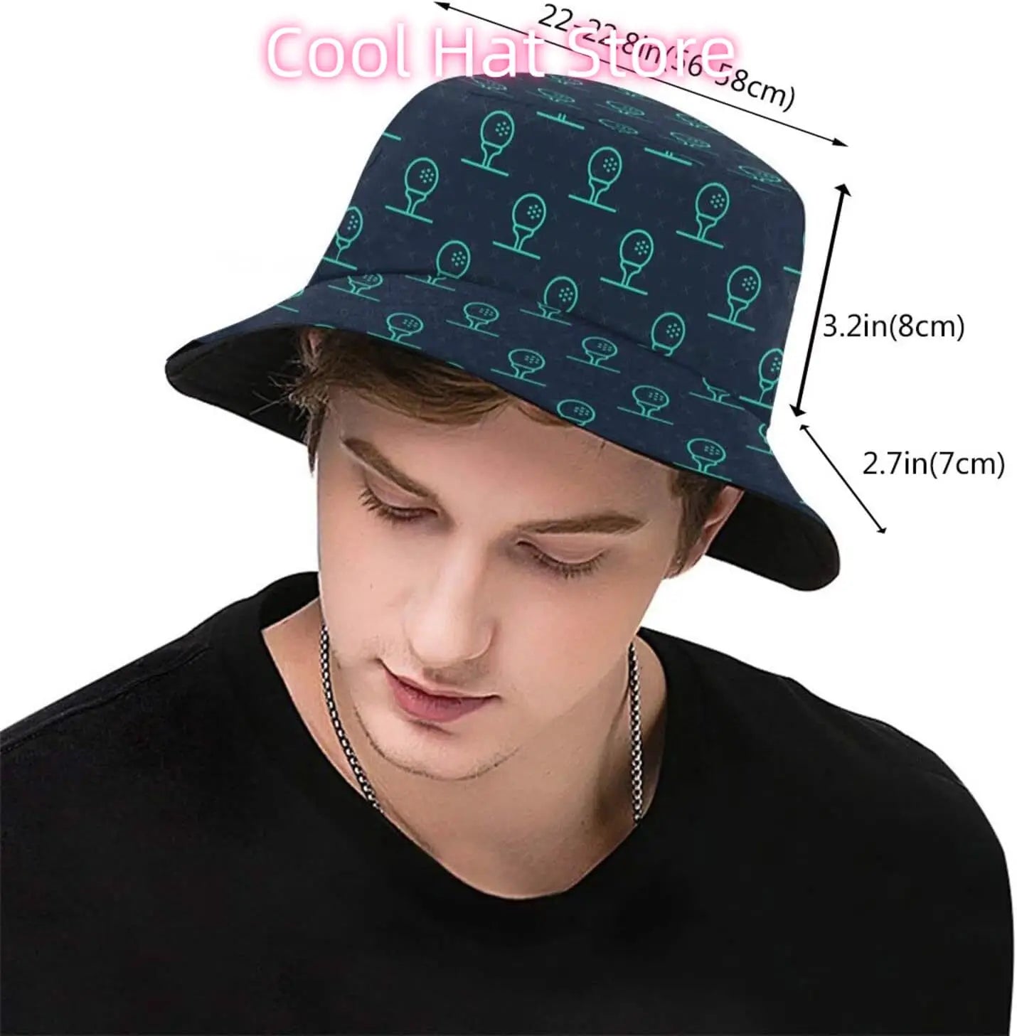 Cute Funny Golf Pattern Bucket Hat Fashion Sport Golf Beach Sun Hats Summer Outdoor Boonie Cap for Women Men