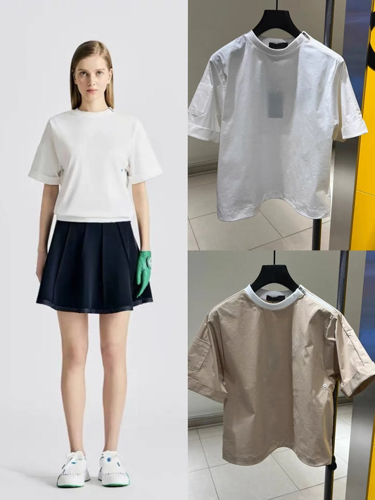 Women's Summer Golf Wear: Loose-Fit, Round-Neck, Short-Sleeve Shirt—Comfortable and Versatile for Casual Wear