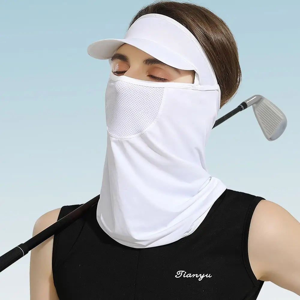 Women Sun Hat Golf Hat Hiking Caps Mountaineering Hat Fishing Hat Uv Protect Neckline Mask Full Face Caps Cycling Sun Hat