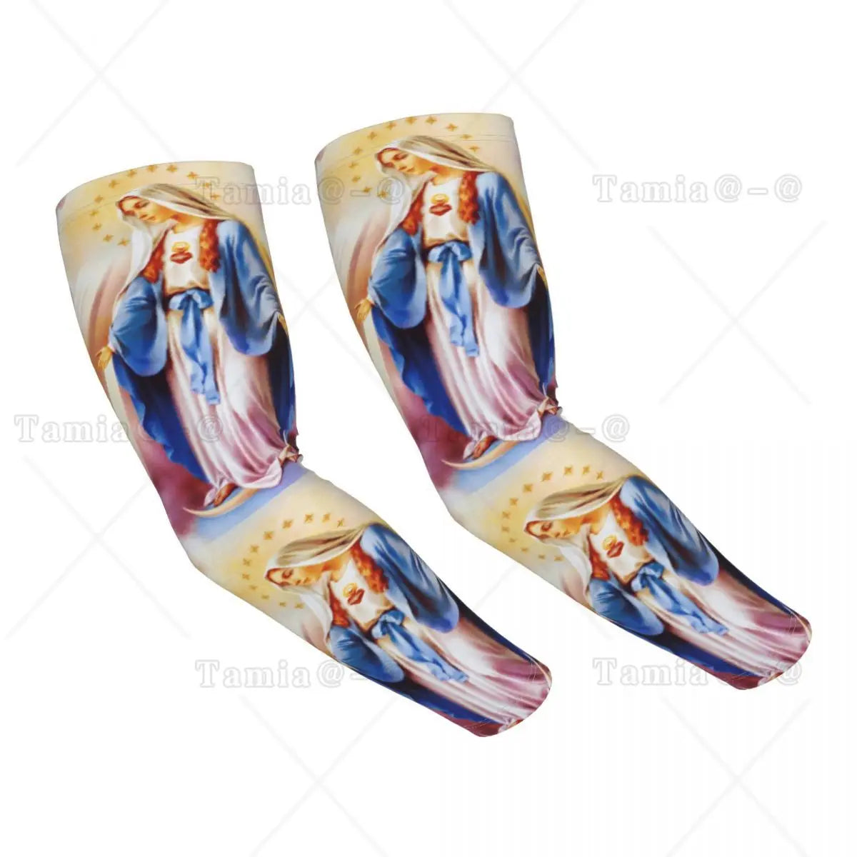 Our Lady Of Guadalupe Cooling Arm Sleeves for Men Women Catholic Virgin Mary Sports Running Tattoo Cover Up