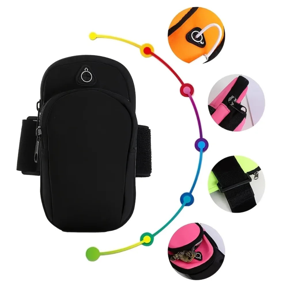 Outdoor Cycling Arm Bag, Portable Fitness Storage Pouch, Sports Phone Pouch, Running Arm Bag for Fitness Jogging and Hiking