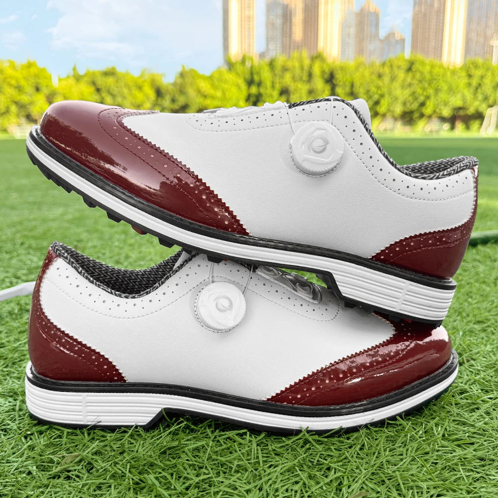 New Men's Golf Shoes Are Easy To Put On And Take Off. Made Of Genuine Leather Material, They Are Non Slip And Casual Sports Shoe