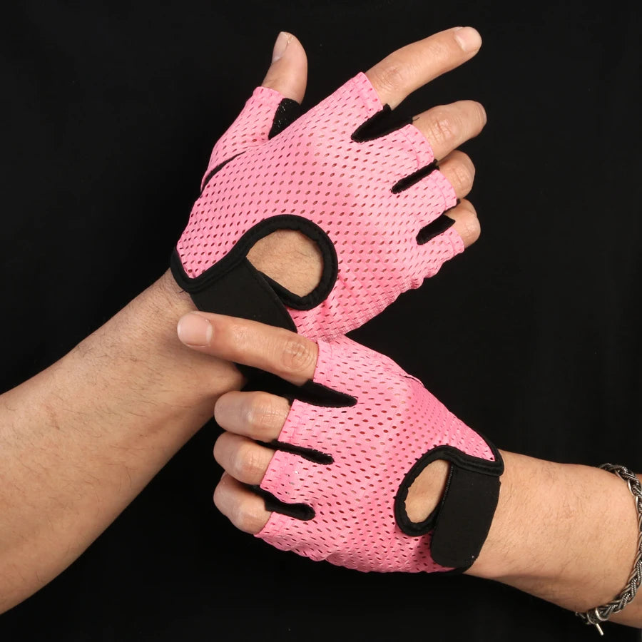 1 Pair of Fitness Gloves Suitable for Men and Women Running, Hiking, Weightlifting, Anti Slip, Breathable Outdoor Cycling