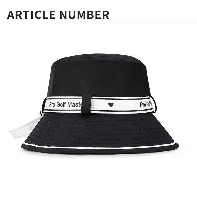 PGM Women's Golf Hat Bow Strap Fisherman Cap Sun-shading and Sunscreen Inner Sweat-absorbing Band Design MZ056