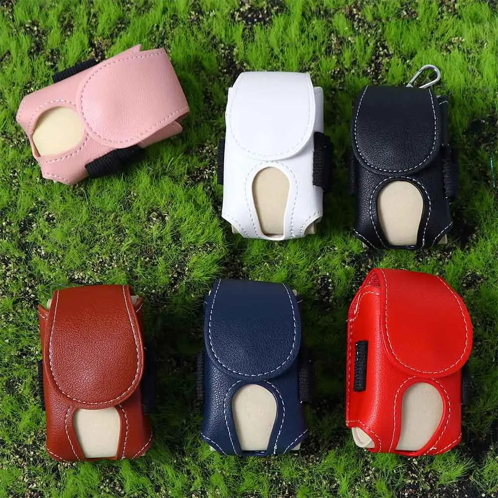 Golf Accessories Storage Bag Leather Pocket Golf Ball Container Golf Waist Holder Bag Golf Ball Storage Pouch Golf Ball Pouch