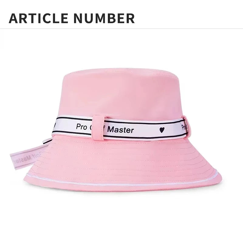 PGM Women's Golf Hat Bow Strap Fisherman Cap Sun-shading and Sunscreen Inner Sweat-absorbing Band Design MZ056