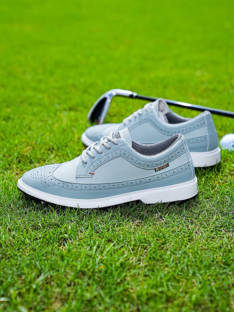 Men's Lightweight Golf Shoes-Breathable Sports Casual Shoes, Lace-Up Design, Non-Slip Rubber Sole-Universal In All Seasons
