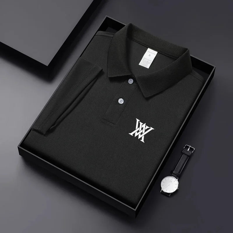 Men's Golf Shirt Golf Collar Casual Collar Short Sleeve Basic Modern Solid Color Spring/Summer Regular Fit