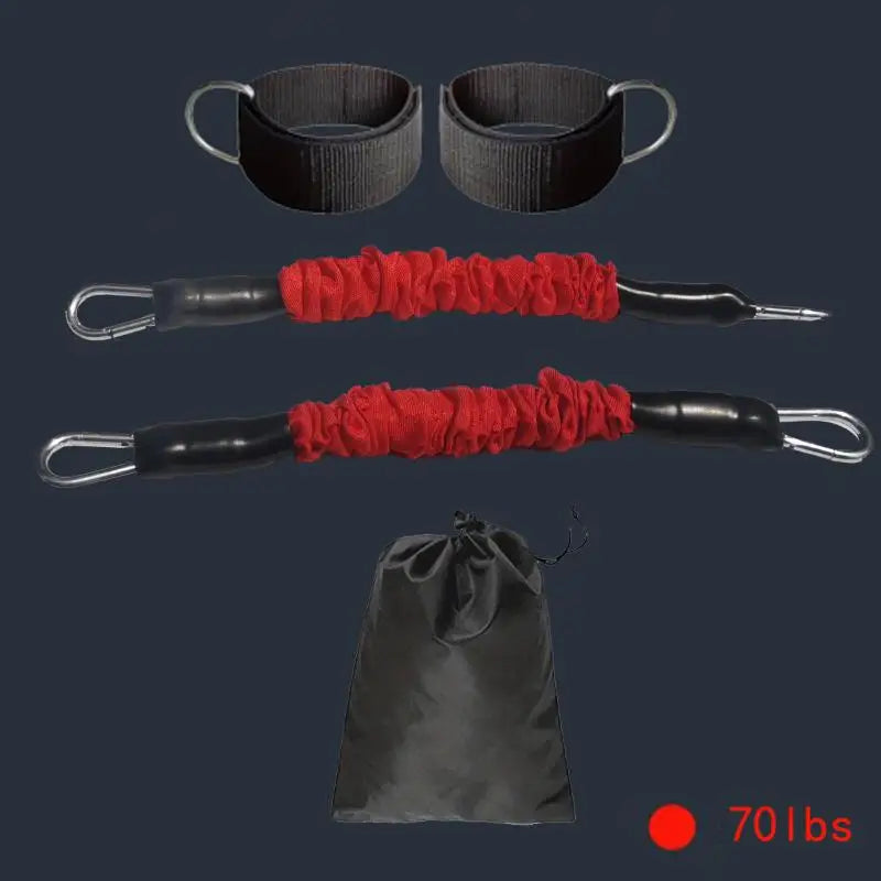 1Set Leg Strength Trainer Fastener Fitness Foot Ring Foot Buckle Ankle Strap Stretch Resistance Band Pull Cord Accessories