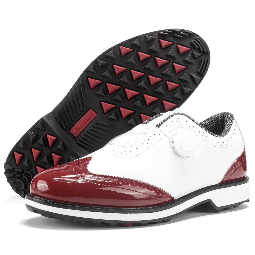 New Men's Golf Shoes Are Easy To Put On And Take Off. Made Of Genuine Leather Material, They Are Non Slip And Casual Sports Shoe