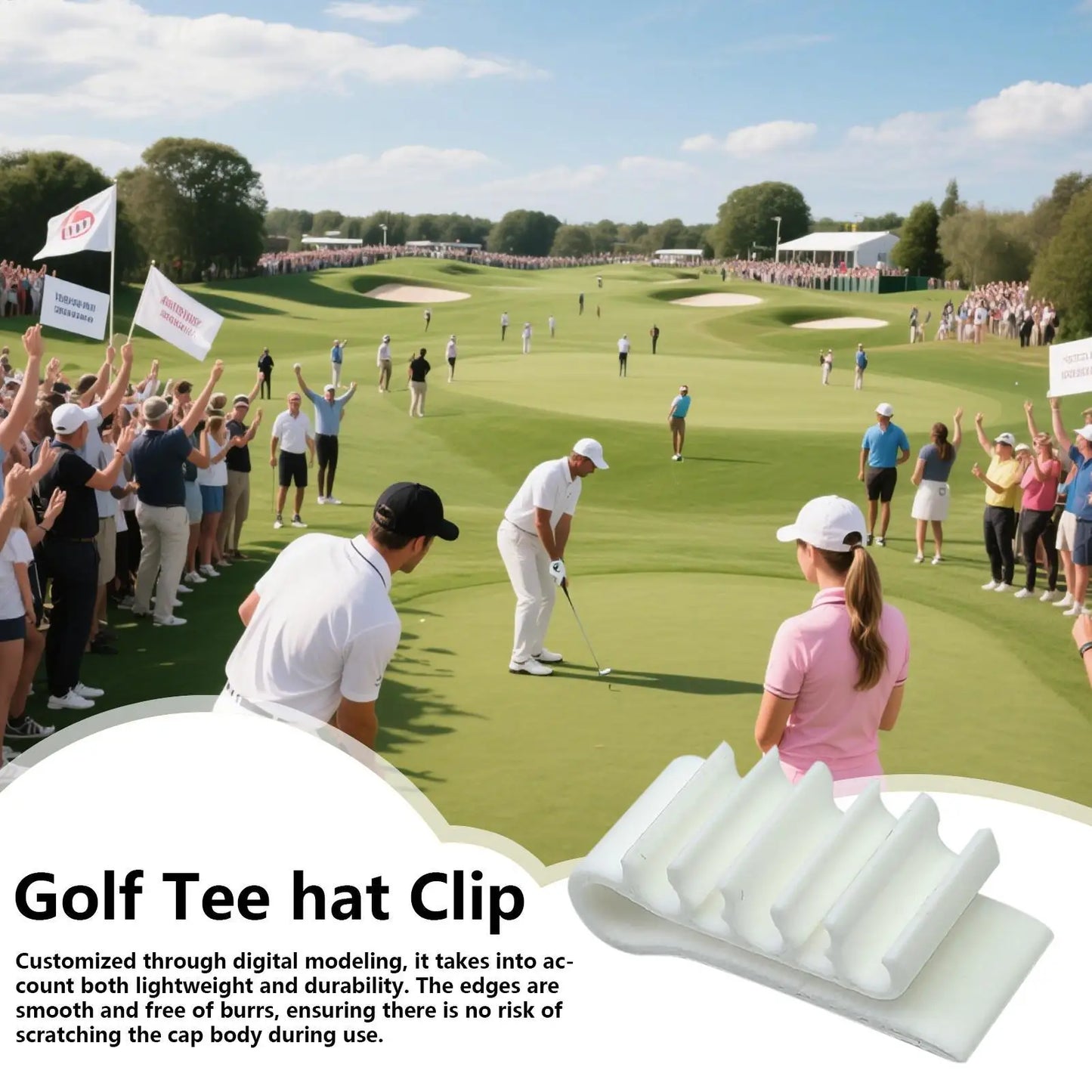 Golf Tee Holder Hat Clip 3D Printed Golf Tee Hat Brim Clips Compact Lightweight Sport Accessories Organizer Clamp golf supplies