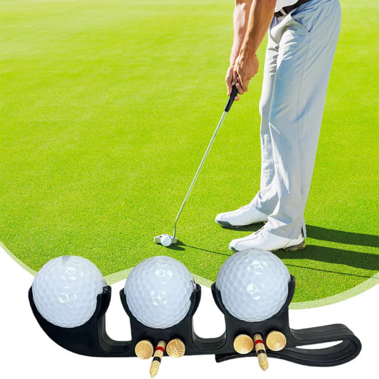 Golf Ball Clip with Tee Holder Golf Ball Clamp Storage Holder Golf Ball Clip Holder Portable Golf Accessories