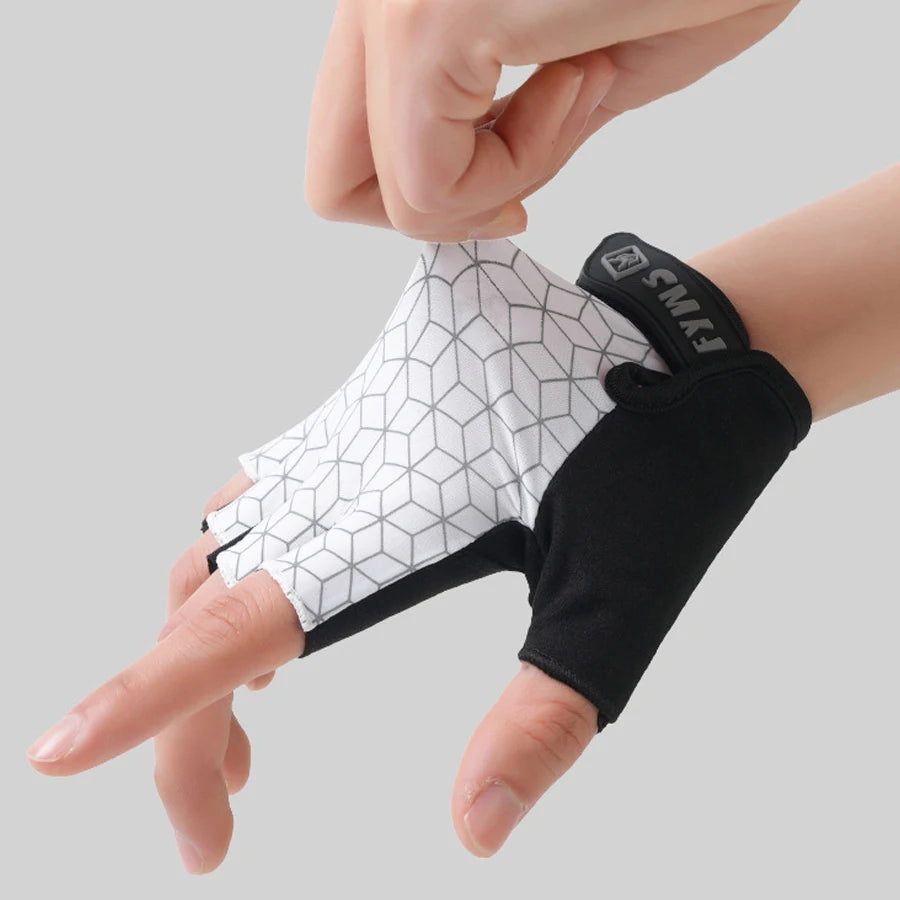 Fitness gloves for men and women, outdoor gym, dumbbell equipment training, half finger wrist protection, breathable gloves, ant