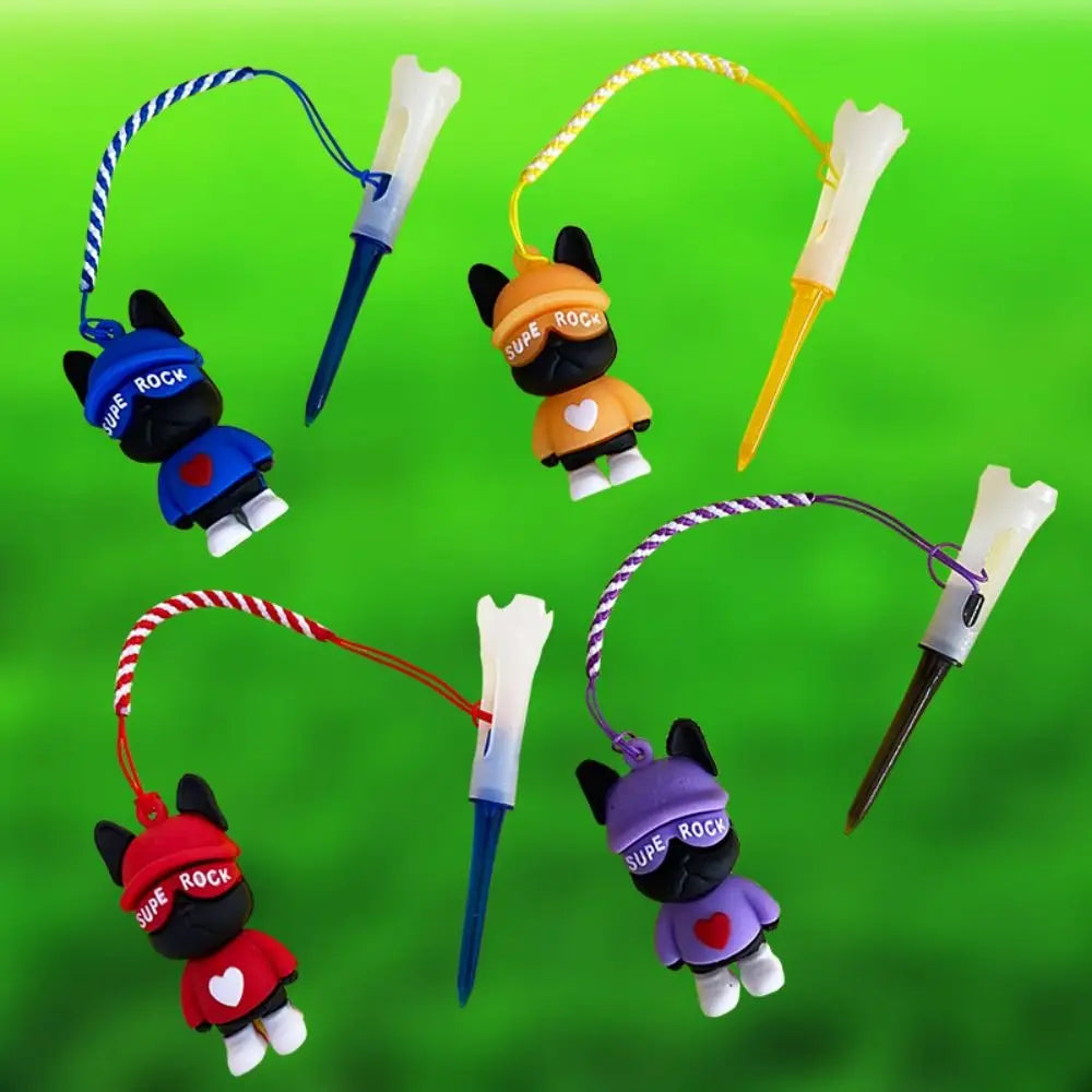 High Quality Portable Golf Tee Golf Accessories Bear Pendant Golf Ball Holder Silicone Golf Ball Tees