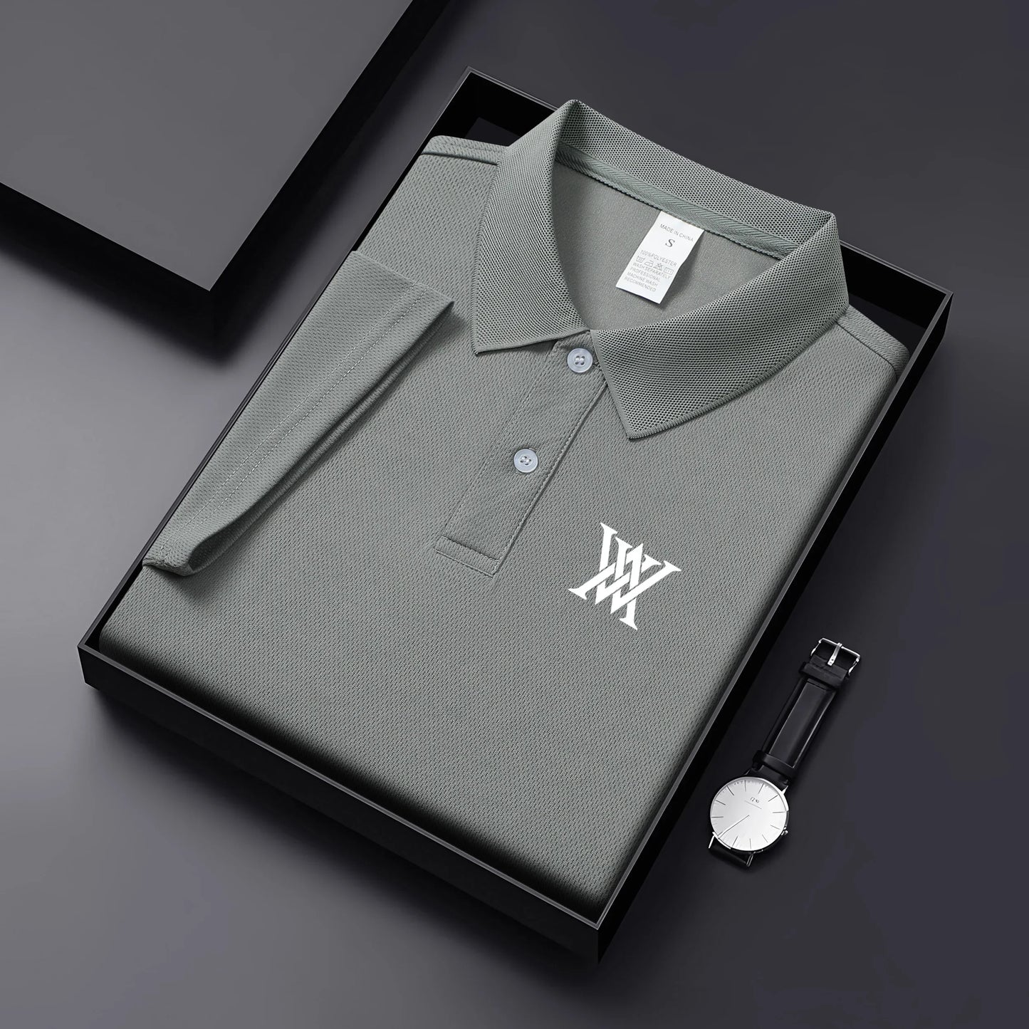 Men's Golf Shirt Golf Collar Casual Collar Short Sleeve Basic Modern Solid Color Spring/Summer Regular Fit