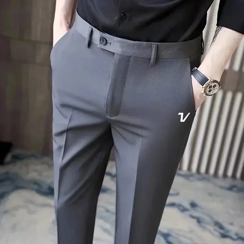 Men Golf Trousers Slim-fit Drape Casual Golf Pants Men Korean Version Slim-fit Elastic Skinny Golf Clothing Sports Ninth Pant