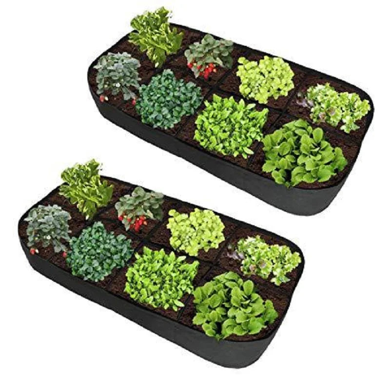 Garden Raised Planting Bed 4/8 Grids Vegetable Planting Bag Reusable Square Large Capacity Garden Potato Planters Container