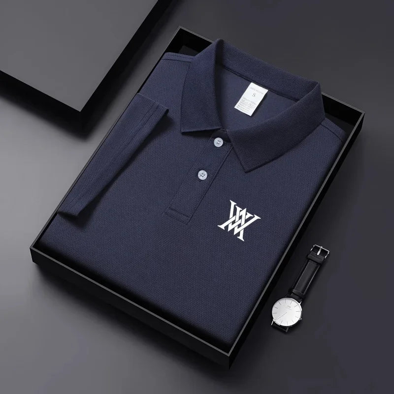 Men's Golf Shirt Golf Collar Casual Collar Short Sleeve Basic Modern Solid Color Spring/Summer Regular Fit