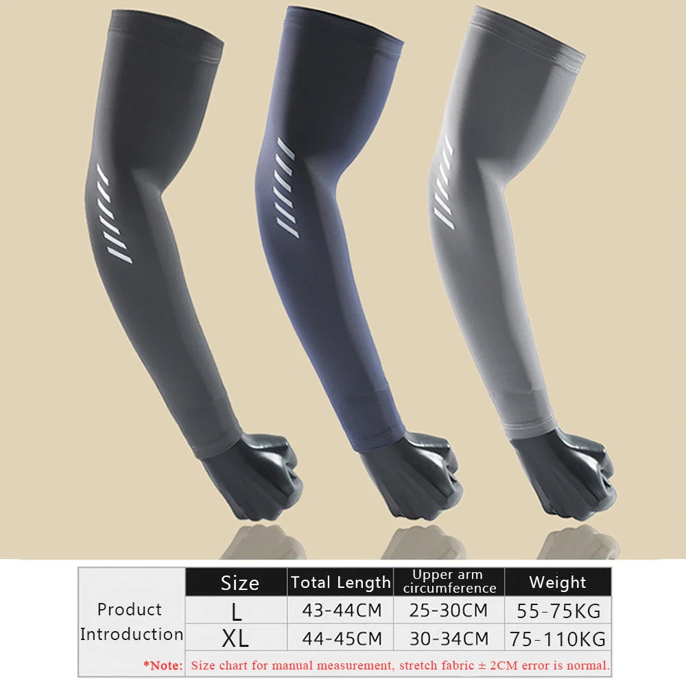 Arm Sleeves For Men Sports Cycling Breathable Arm Elbow Cover UV Sun Protection Outdoor Sunscreen Cooling Fishing Sleeves
