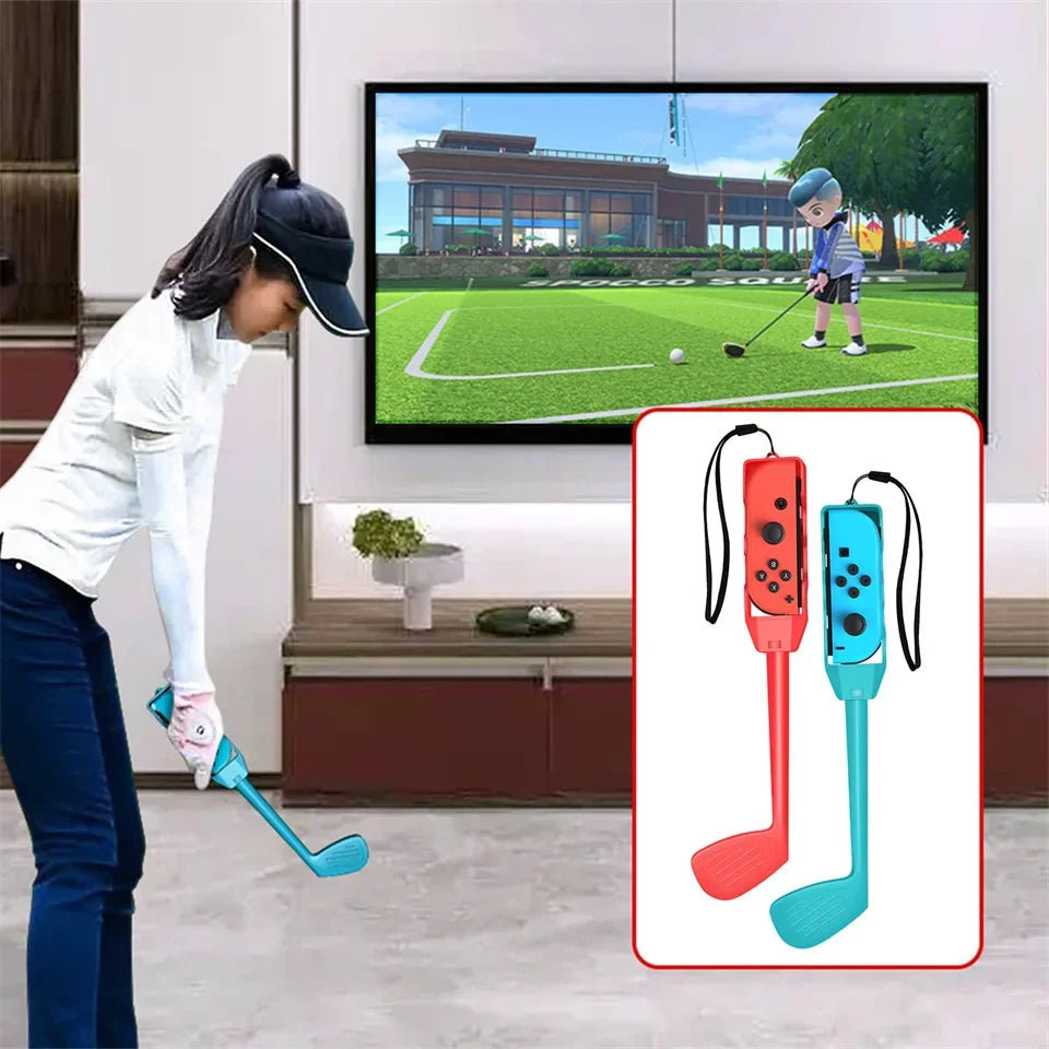 10 in 1 Switch Sports Accessories Bundle for Switch Oled Game Sports Accessories Kit with Golf Clubs Golf Clubs